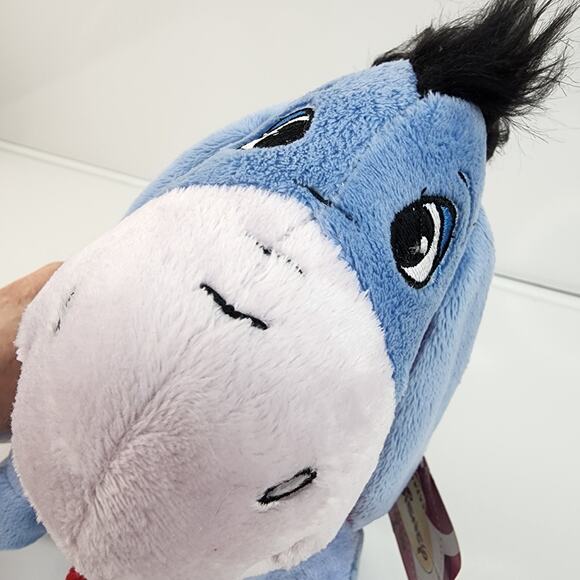 Disney Other - 2011 Disney Holiday Eeyore Blue Plush 10" Winnie the Pooh Red Christmas Scarf